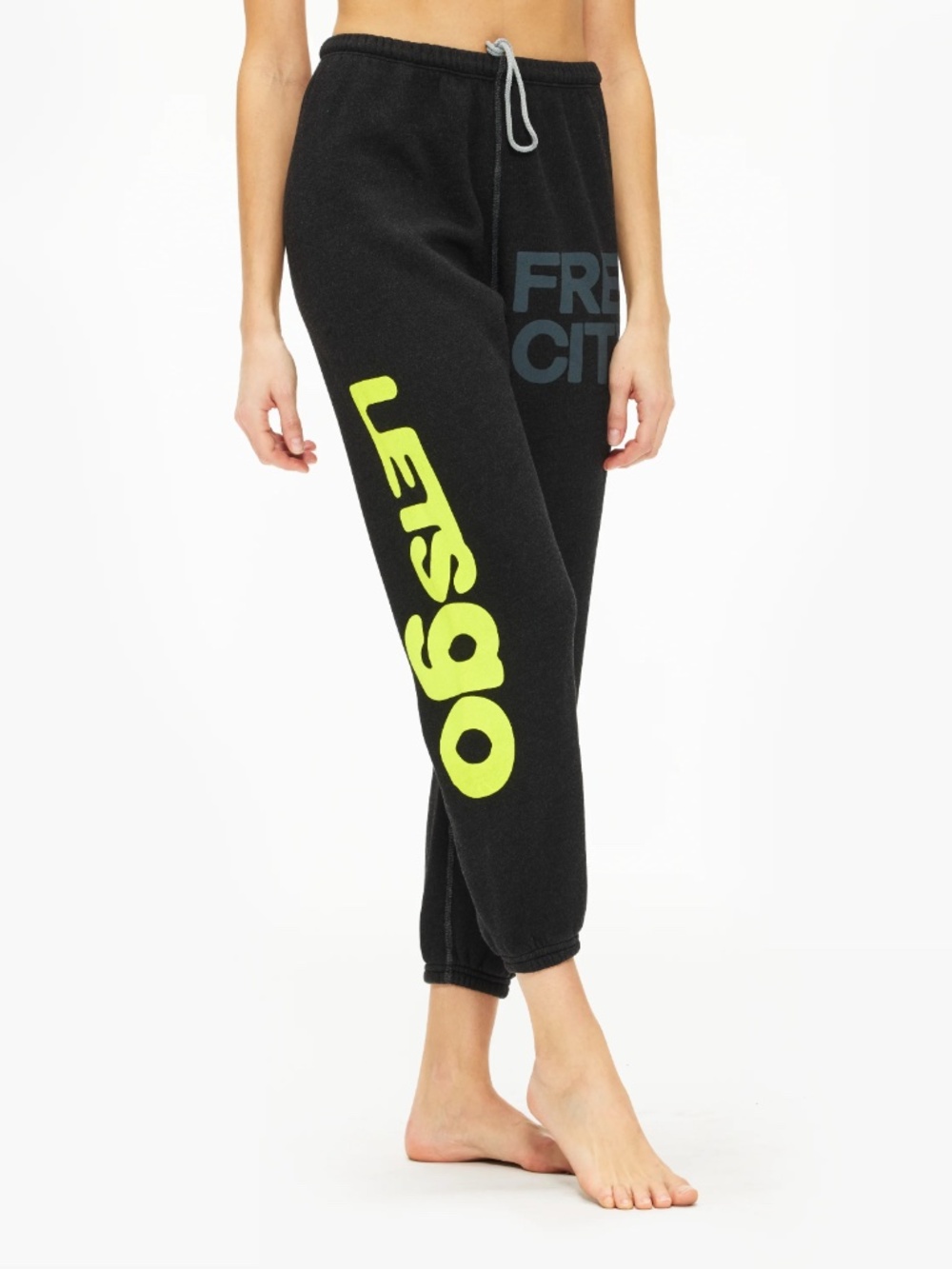 Free City Lets Go Circa 99 OG Oldschool sweatpants in Black Space Size S
